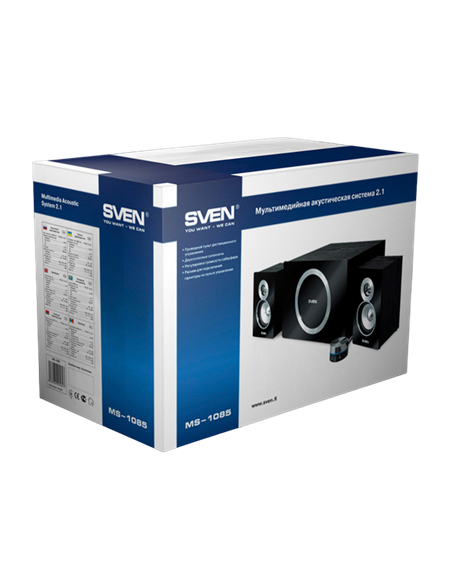Boxe pentru calculator 2.1 SVEN MS-1085, Negru Boxe pentru calculator 2.1 SVEN MS-1085, Negru