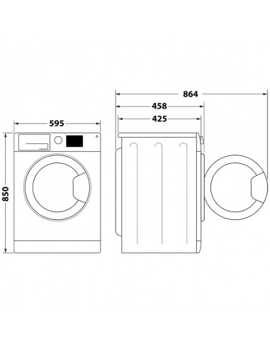 Mașină de spălat Whirlpool WRBSB 6249 S EU, 6kg, Alb