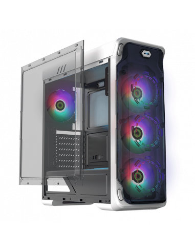 Carcasă PC Gamemax StarLight FRGB, Midi-Tower, Fără PSU, Alb