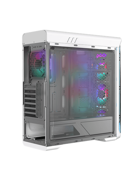 Carcasă PC Gamemax StarLight FRGB, Midi-Tower, Fără PSU, Alb