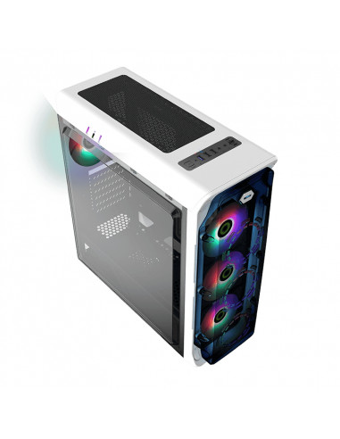 Carcasă PC Gamemax StarLight FRGB, Midi-Tower, Fără PSU, Alb