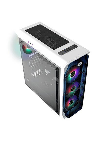 Carcasă PC Gamemax StarLight FRGB, Midi-Tower, Fără PSU, Alb