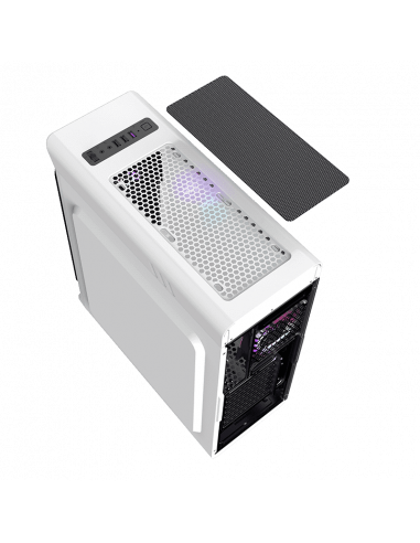 Carcasă PC Gamemax StarLight FRGB, Midi-Tower, Fără PSU, Alb