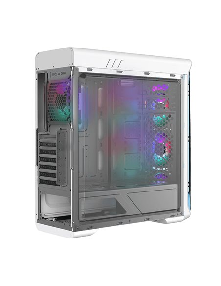 Carcasă PC Gamemax StarLight FRGB, Midi-Tower, Fără PSU, Alb