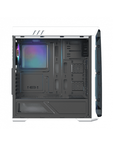 Carcasă PC Gamemax StarLight FRGB, Midi-Tower, Fără PSU, Alb