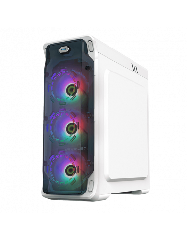 Carcasă PC Gamemax StarLight FRGB, Midi-Tower, Fără PSU, Alb