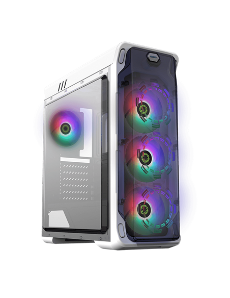 Carcasă PC Gamemax StarLight FRGB, Midi-Tower, Fără PSU, Alb
