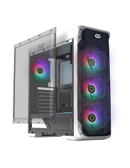 Carcasă PC Gamemax StarLight FRGB, Midi-Tower, Fără PSU, Alb