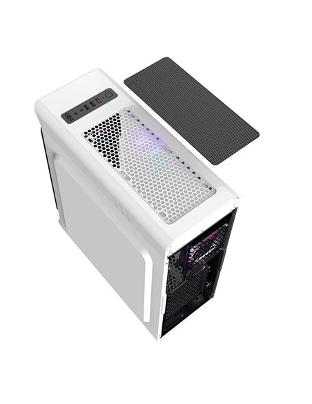Carcasă PC Gamemax StarLight FRGB, Midi-Tower, Fără PSU, Alb