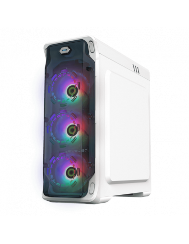 Carcasă PC Gamemax StarLight FRGB, Midi-Tower, Fără PSU, Alb