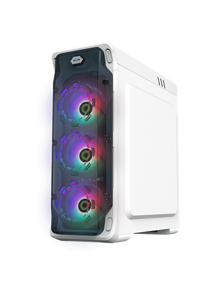 Carcasă PC Gamemax StarLight FRGB, Midi-Tower, Fără PSU, Alb
