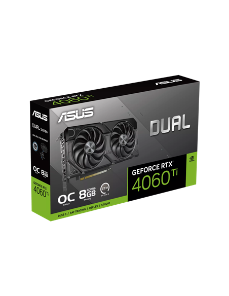 Видеокарта ASUS DUAL-RTX4060TI-O8G-EVO, 8GB GDDR6 128бит 