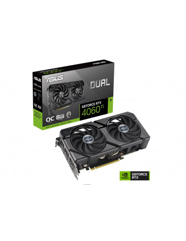 Видеокарта ASUS DUAL-RTX4060TI-O8G-EVO, 8GB GDDR6 128бит 