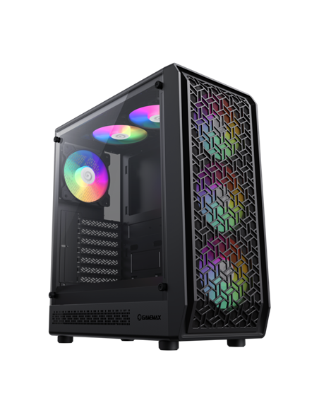 Carcasă PC Gamemax Forge AB, Midi-Tower, Fără PSU, Negru