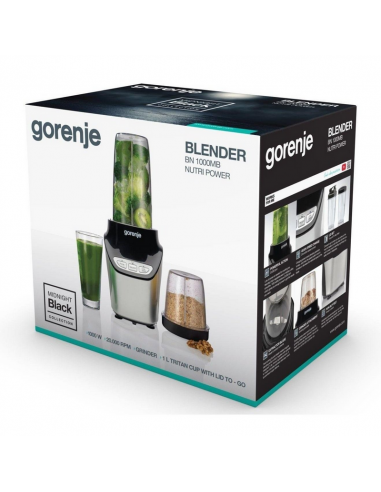 Blender staționar Gorenje BN1000MB, Oțel Inoxidabil | Negru