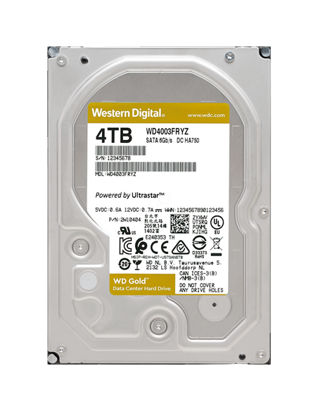 Жесткий диск Western Digital WD Gold, 3.5", 4 ТБ <WD4003FRYZ>