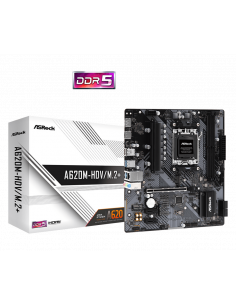 Материнская плата ASRock A620M-HDV/M.2+, AM5, AMD A620, Micro-ATX