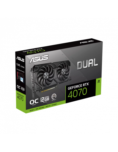 Видеокарта ASUS DUAL-RTX4070-O12G-EVO, 12ГБ GDDR6X 192бит (DUAL-RTX4070-O12G-EVO)