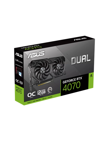 Видеокарта ASUS DUAL-RTX4070-O12G-EVO, 12ГБ GDDR6X 192бит (DUAL-RTX4070-O12G-EVO) Видеокарта ASUS DUAL-RTX4070-O12G-EVO, 12ГБ GDDR6X 192бит (DUAL-RTX4070-O12G-EVO)