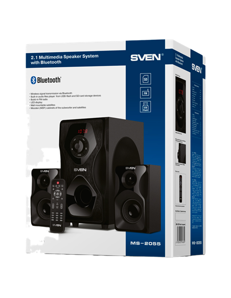 Компьютерные колонки 2.1 SVEN MS-2055, Чёрный
