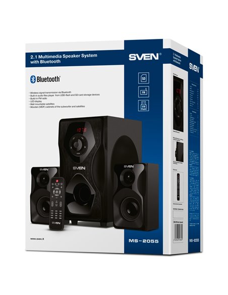 Boxe pentru calculator 2.1 SVEN MS-2055, Negru Boxe pentru calculator 2.1 SVEN MS-2055, Negru