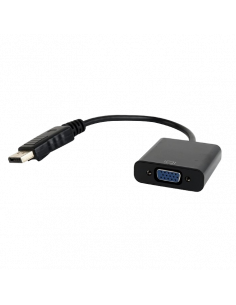 Adaptor Video Cablexpert AB-DPM-VGAF-02, DisplayPort (M) - VGA D-Sub, 0,15m, Negru