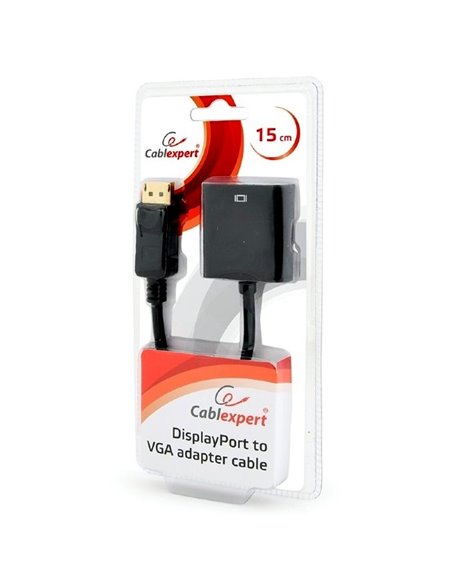 Adaptor Video Cablexpert AB-DPM-VGAF-02, DisplayPort (M) - VGA D-Sub, 0,15m, Negru