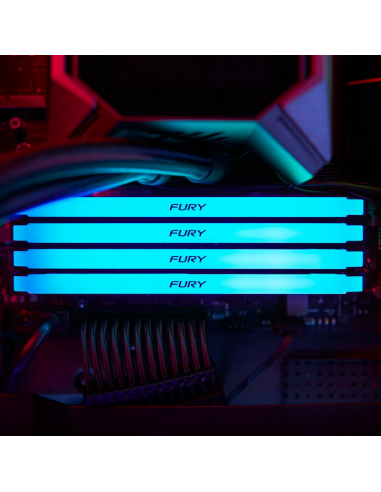 Оперативная память Kingston FURY Beast RGB, DDR4 SDRAM, 2666 МГц, 8Гб, KF426C16BB2A/8