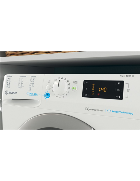 Mașină de spălat Indesit BWSE 71295X WSV, 7kg, Alb Mașină de spălat Indesit BWSE 71295X WSV, 7kg, Alb