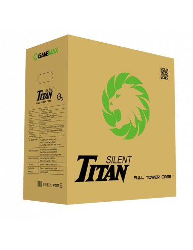 Carcasă PC Gamemax Titan Silent, Full-Tower, Fără PSU, Negru