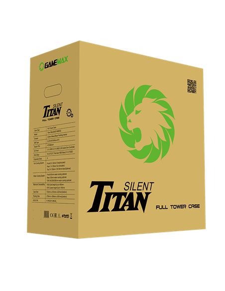 Carcasă PC Gamemax Titan Silent, Full-Tower, Fără PSU, Negru