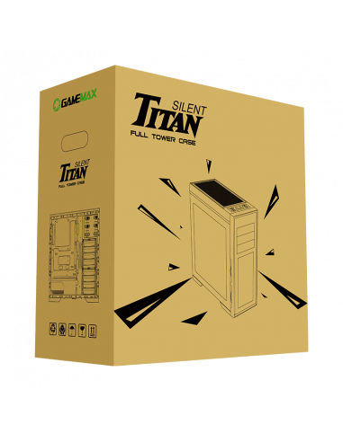 Carcasă PC Gamemax Titan Silent, Full-Tower, Fără PSU, Negru