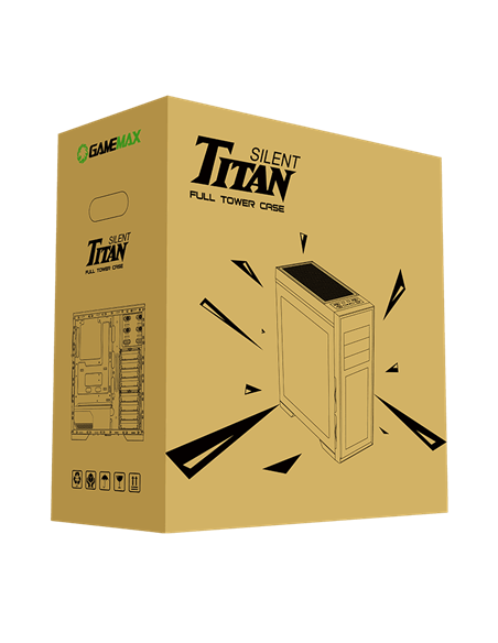 Компьютерный корпус Gamemax Titan Silent, Full-Tower, Без блока питания, Чёрный