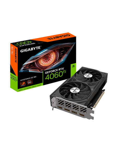Видеокарта Gigabyte GV-N406TWF2OC-16GD, 16GB GDDR6 128бит 