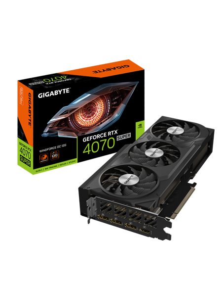 Видеокарта Gigabyte GV-N407SWF3OC-12GD, 12ГБ GDDR6X 192бит 