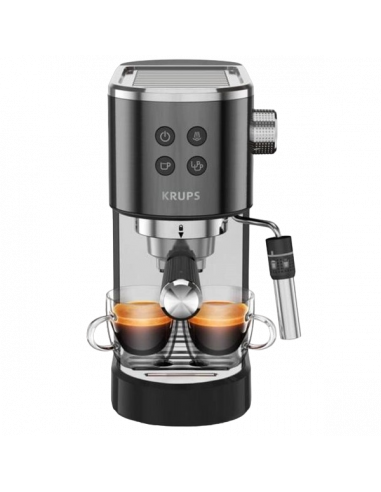 Кофеварка рожковая Krups XP444G10, 1400Вт, Чёрный