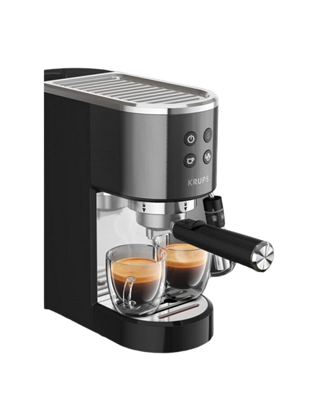 Кофеварка рожковая Krups XP444G10, 1400Вт, Чёрный