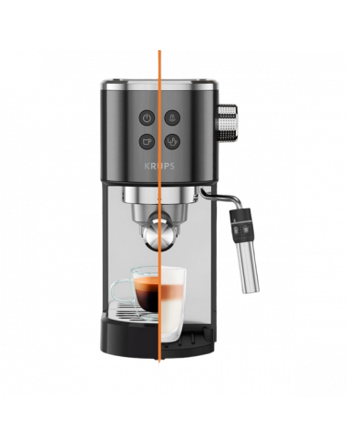 Кофеварка рожковая Krups XP444G10, 1400Вт, Чёрный