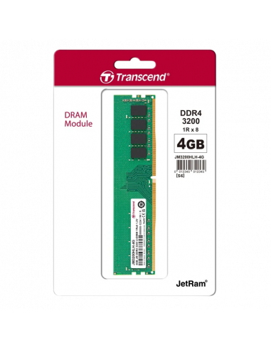 Оперативная память Transcend JM3200HLH-4G, DDR4 SDRAM, 3200 МГц, 4Гб