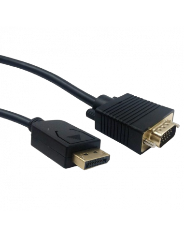 Видео кабель Cablexpert CCP-DPM-VGAM-5M, DisplayPort (M) - VGA D-Sub (M), 5м, Чёрный
