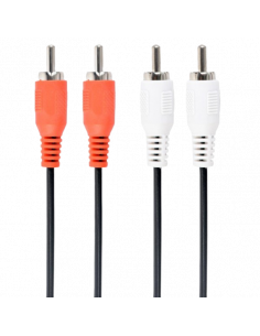 Аудиокабель Cablexpert CCA-2R2R-7.5M, 2x RCA (M) - 2x RCA (M), 7,5м, Чёрный