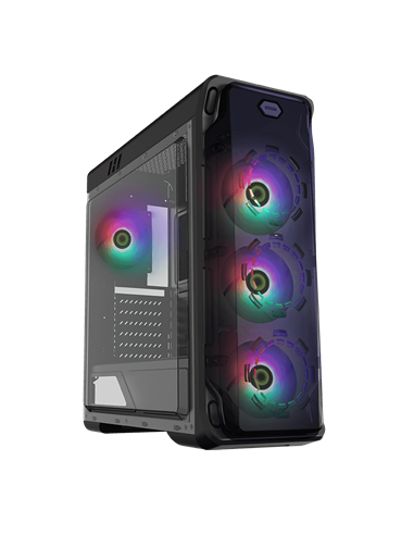 Carcasă PC Gamemax StarLight FRGB, Midi-Tower, Fără PSU, Negru