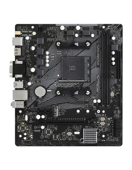 Материнская плата ASRock A520M-HVS, AM4, AMD A520, Micro-ATX