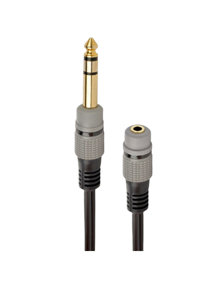 Audio Adaptor Cablexpert A-63M35F-0.2M, 3.5mm 3-pin (F) - 6.35mm 3-pin (M), 0,2m, Negru