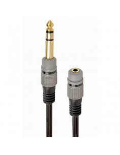 Аудио адаптер Cablexpert A-63M35F-0.2M, 3.5mm 3-pin (F) - 6.35mm 3-pin (M), 0,2м, Чёрный 2