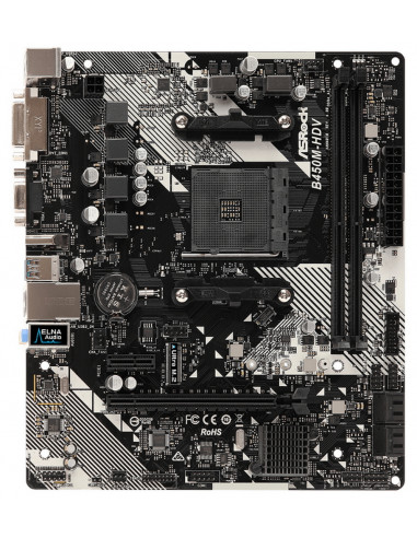 Материнская плата ASRock B450M-HDV R4.0, AM4, AMD B450, Micro-ATX