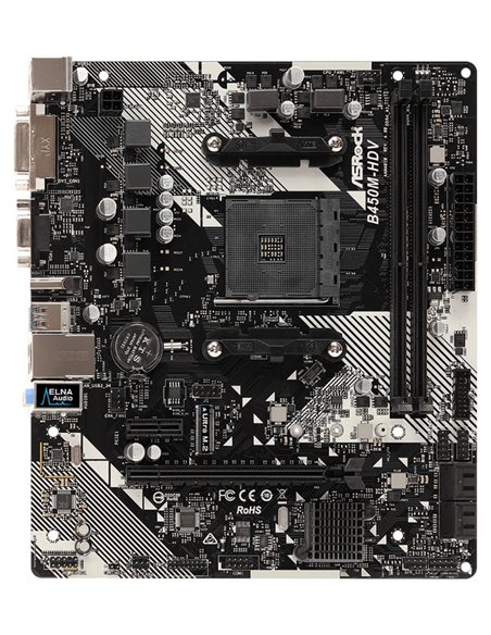 Placă de bază ASRock B450M-HDV R4.0, AM4, AMD B450, Micro-ATX