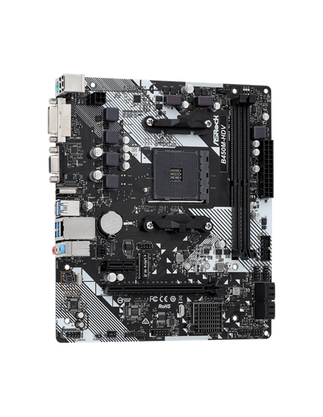 Placă de bază ASRock B450M-HDV R4.0, AM4, AMD B450, Micro-ATX