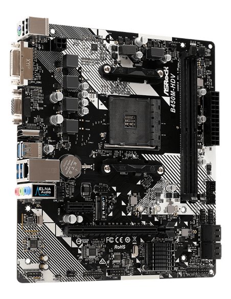 Материнская плата ASRock B450M-HDV R4.0, AM4, AMD B450, Micro-ATX