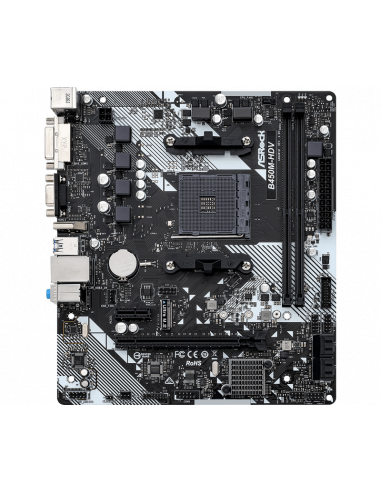 Материнская плата ASRock B450M-HDV R4.0, AM4, AMD B450, Micro-ATX